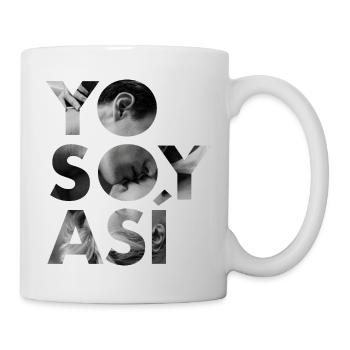 Écouter et sentir / Dire / Typo / Espagnol - Mug blanc - blanc - Droite