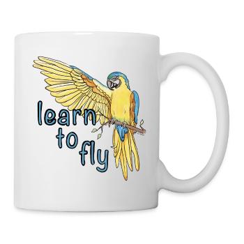 Parrot / Bird / Learning / Macaw / Flying / Wings - Mug - white - Right
