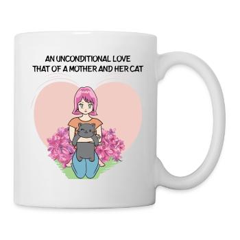 Muttertag niedliche Katzenmutter - Tasse - Weiß - Rechts