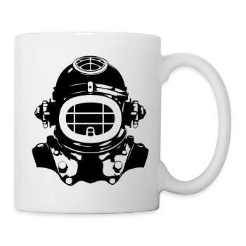 Diving Helmet Diving Apnea Vintage - Mug - white - Right