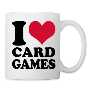 Kartenspiel Kartenspieler I Love Card Games - Tasse - Weiß - Rechts