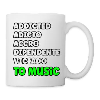 Accro à la musique international - Mug blanc - blanc - Droite
