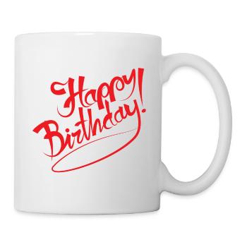 happy birthday - Mug blanc - blanc - Droite