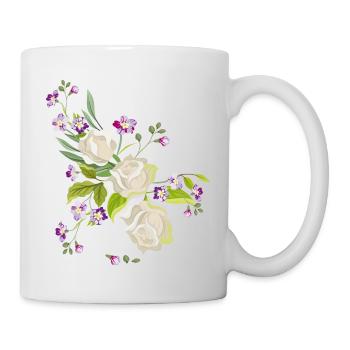 Bouquet de roses - Mug blanc - blanc - Droite