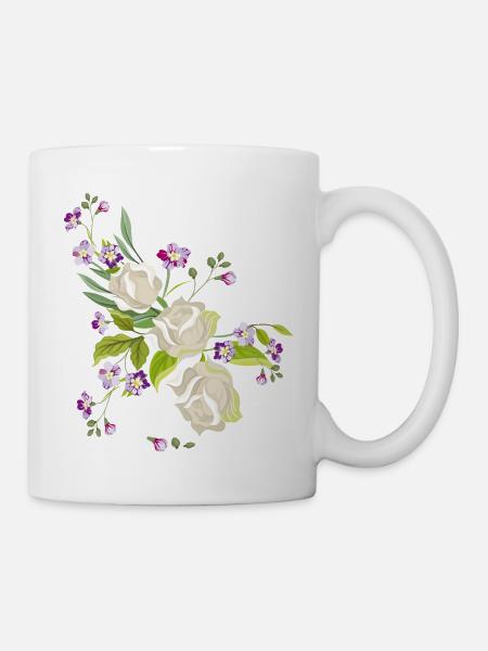 Rosenstrauss - Tasse - Weiß