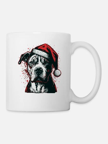 American Staffordshire Terrier xmas - Tasse - Weiß