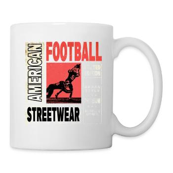 American Football Spieler Vintage Retro USA Sport - Tasse - Weiß - Rechts