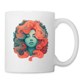 izup2u femme rouge et verte - Mug blanc - blanc - Droite