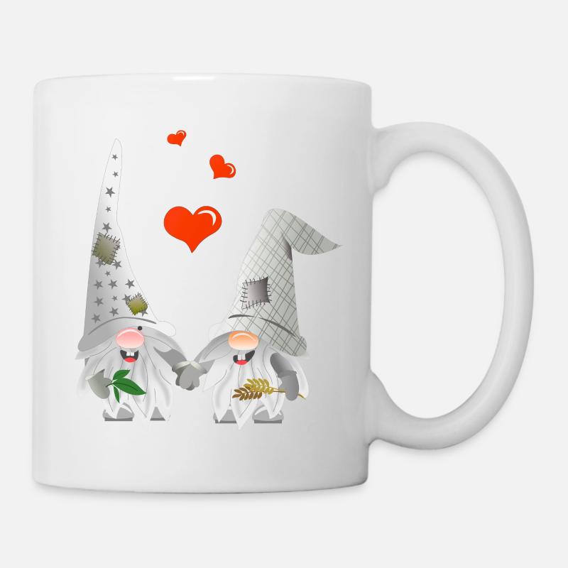 zwei graue Zwerge - Tasse - Weiß