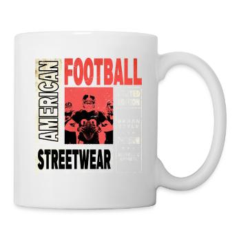 American Football Spieler Vintage Retro USA Sport - Tasse - Weiß - Rechts