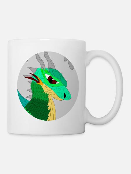Maxkes BarneyDragoni - Tasse - Weiß