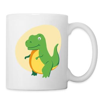 Mignon T-Rex Vert, Dinosaure, Tyrannosaure - Mug blanc - blanc - Droite