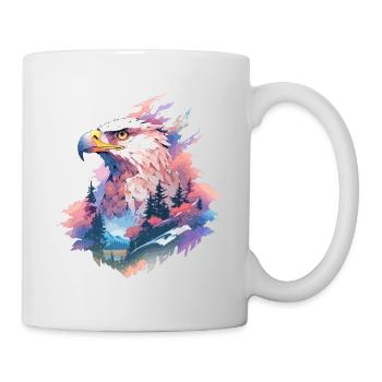 Eagle Head Nature Nature Forêt Arbres Montagnes - Mug blanc - blanc - Droite