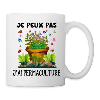 je peux pas j'ai permaculture - Mug blanc - blanc - Droite