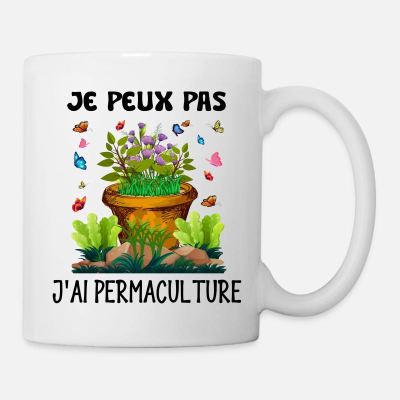 je peux pas j'ai permaculture - Mug blanc - blanc