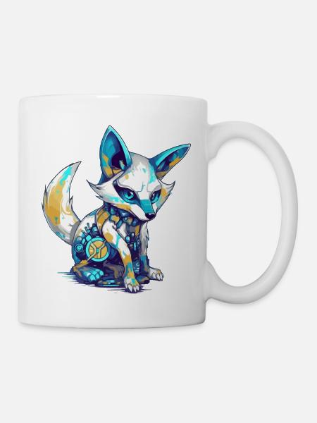 Ecko le renard bionique - Mug blanc - blanc