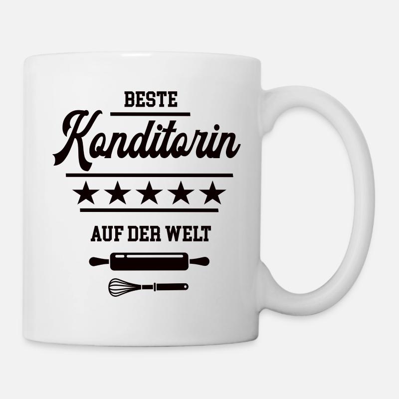 Beste Konditorin Weltbeste Bäckerin Konditorei - Tasse - Weiß