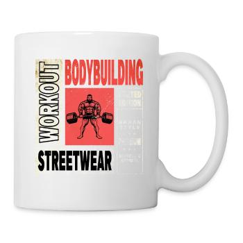 Bodybuilding Bodybuilder Gewichtheben Kraftsport - Tasse - Weiß - Rechts