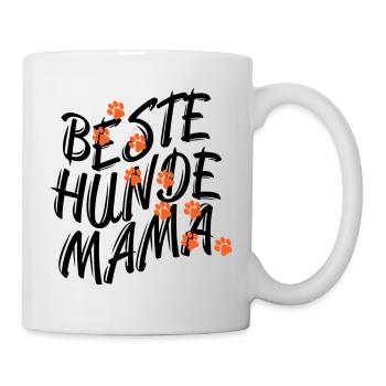 BESTE HUNDE MAMA - HUNDELIEBE - HUNDELIEBHABER - Tasse - Weiß - Rechts