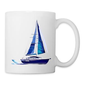 voilier voilier voilier voilier voilier voilier - Mug blanc - blanc - Droite
