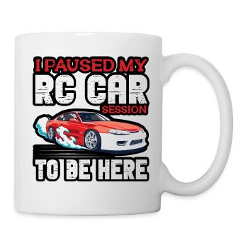 RC Auto Hobby Spruch Ferngestuertes Auto - Tasse - Weiß - Rechts