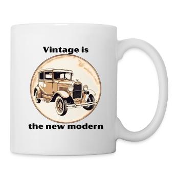 Vintage is the new modern - Mug - white - Right