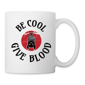 Be cool, give Blood! Fledermaus - Tasse - Weiß - Rechts