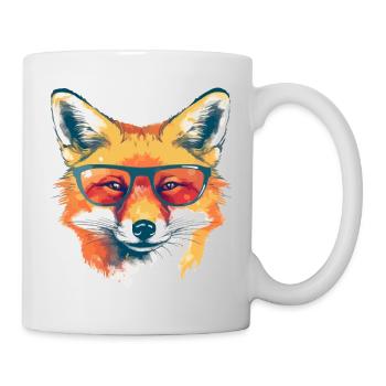 Rex le renard à lunettes - Mug blanc - blanc - Droite