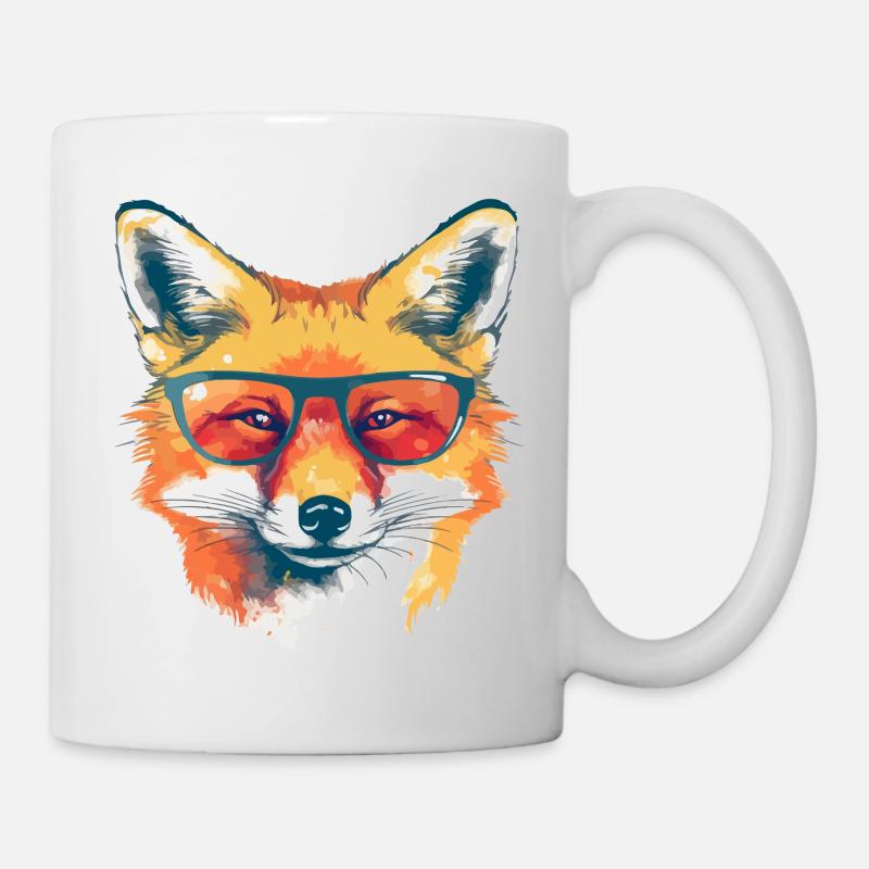 Rex, der bebrillte Fuchs - Tasse - Weiß