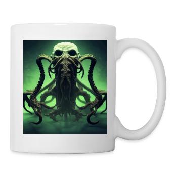 Alien trifft Cthulhu auf Steroiden - Tasse - Weiß - Rechts