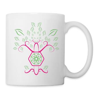 Abstrakter Baum - Tasse - Weiß - Rechts