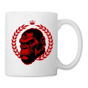 Tête de gorille - Mug blanc - blanc - Droite