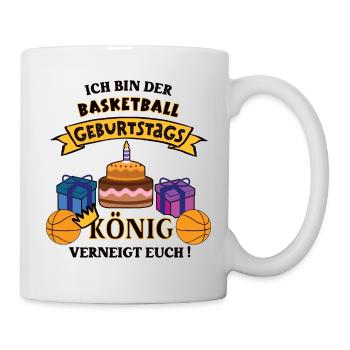 Basketball Geburtstag Spieler Trainer Basketballer - Tasse - Weiß - Rechts