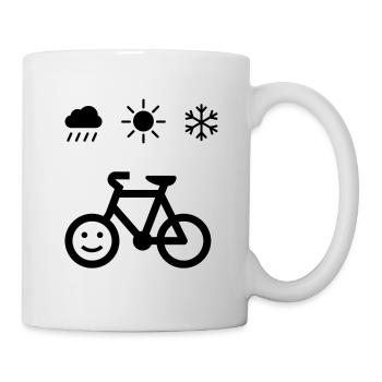HappyBike - Cycling Weather - black - Tasse - Weiß - Rechts