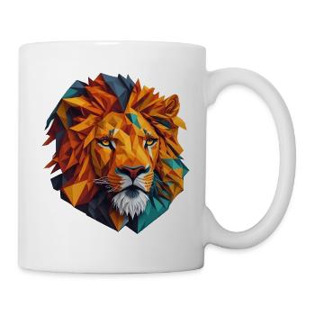 Löwenkopf - Tasse - Weiß - Rechts