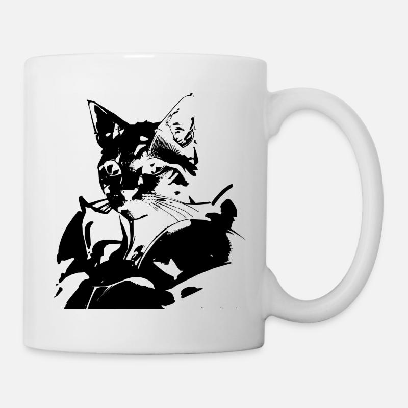 Cat with armor - Mug - white