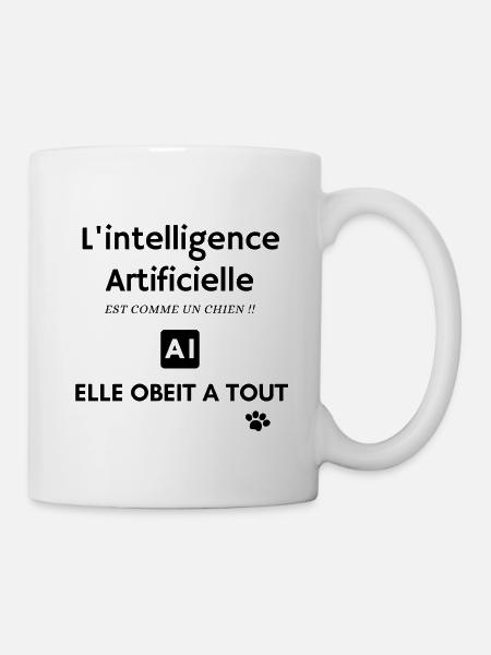L'intelligence Artificielle AI Est Comme Un Chien - Mug blanc - blanc