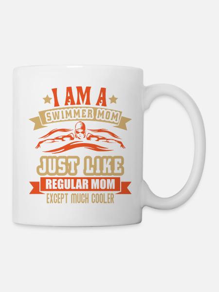 I am a swimmer mom - Mug - white