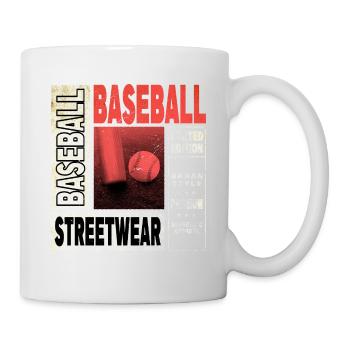 Baseball Baseballspieler USA Sport Vintage Retro - Tasse - Weiß - Rechts