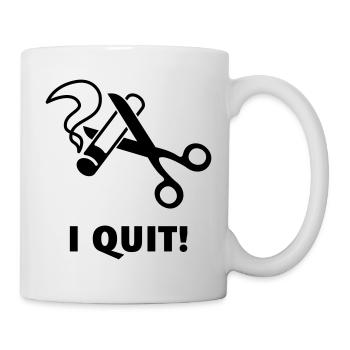 I Quit! (Ex-Smoker / Stop Smoking / Black) - Mug - white - Right