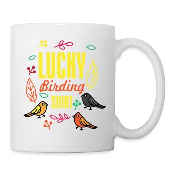 Glücksvogel-Shirt - Tasse - Weiß - Rechts