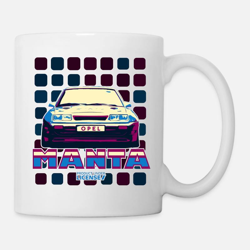 Opel Manta Vue Frontale Cool 80s Design - Mug blanc - blanc