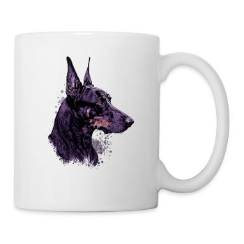 Fier doberman - Mug blanc - blanc - Droite
