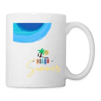 Hello Summer - Tasse - Weiß - Rechts