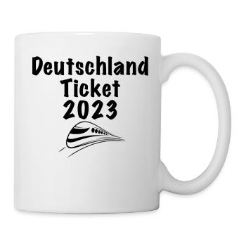 Deutschland Ticket 2023 - Tasse - Weiß - Rechts