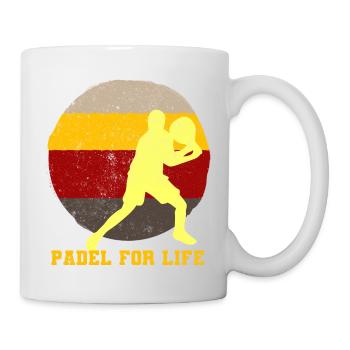 Padel Paddel Schläger Tennis Sport I Geschenk - Tasse - Weiß - Rechts