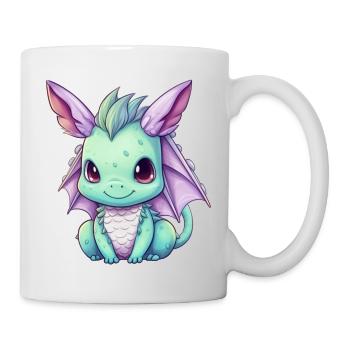 Dragon Kawaii Drawing - Mug - white - Right