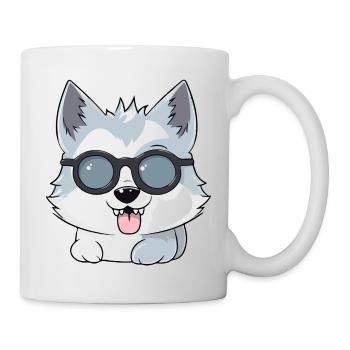 Lomo le loup à lunettes - Mug blanc - blanc - Droite