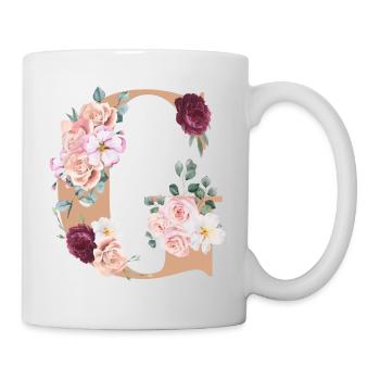 G de fleurs - Mug blanc - blanc - Droite