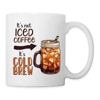 Ce n’est pas du café glacé, c’est une infusion froide - Mug blanc - blanc - Droite